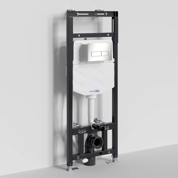 Инсталляция для унитаза WasserKRAFT Alme 15 15TLT.010.ME.BN03 с кнопкой смыва, никель
