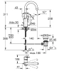 Смеситель для раковины Grohe Start Loop 23780001 хром