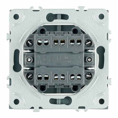 Переключатель двухклавишный без рамки Stekker Эмили 49921