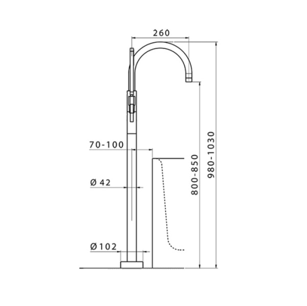 Смеситель для ванны Cisal LineaViva LV01420021