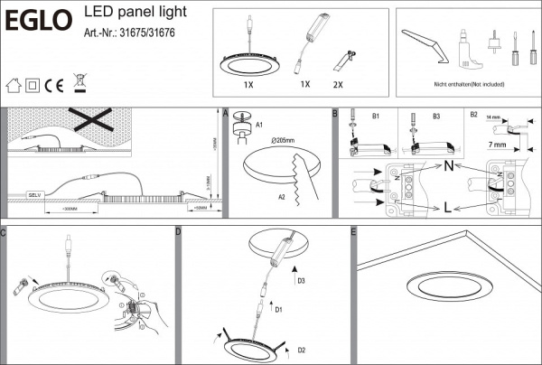 Встраиваемый светильник Eglo Fueva 1 31675