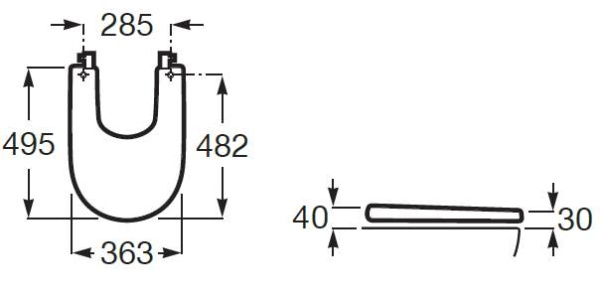 Крышка для биде Roca Meridian 8062AC00B Soft Close укороченная