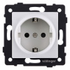 Розетка с заземлением, без рамки Kollinger  REA-002WH