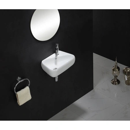 Раковина CeramaLux 9275L 45x28 см L, рукомойник, белый