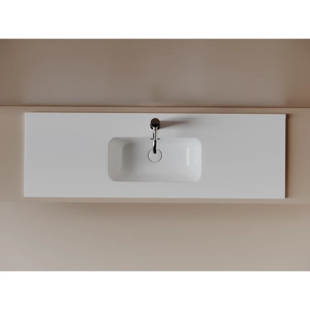 Раковина Ceramicanova Compact CN7028 121x39,5 см, накладная, белый