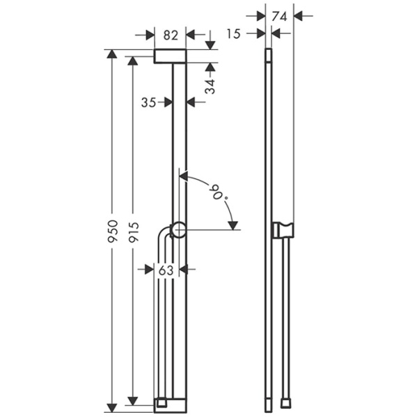 Душевая штанга Hansgrohe Unica S Puro 24405000