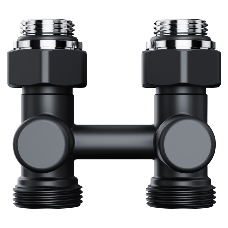 Узел нижнего подключения Royal Thermo Design прямой 1/2"х3/4" EK (черный)