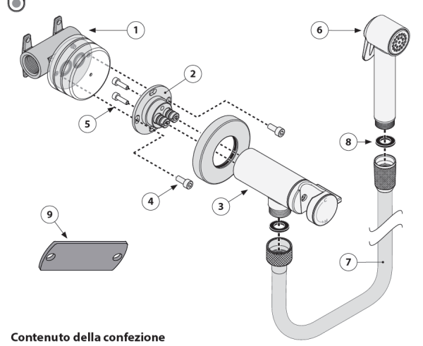 Гигиенический душ Bossini Nikita E37008B.030