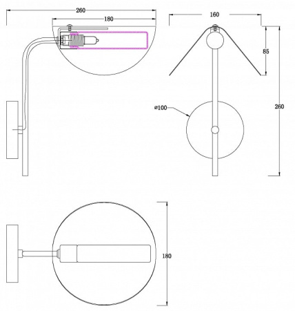 Бра MyFar Valentina MR1950-1W