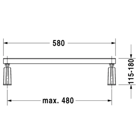 Ножки для ванн Duravit 790127000000000