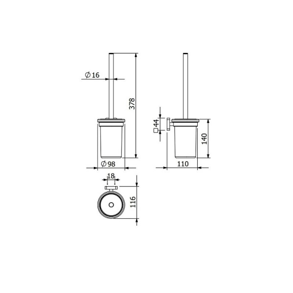 Туалетный ершик Kludi Vela S 2597405