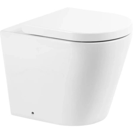 Приставной безободковый унитаз BelBagno Flay-R BB1003CBR