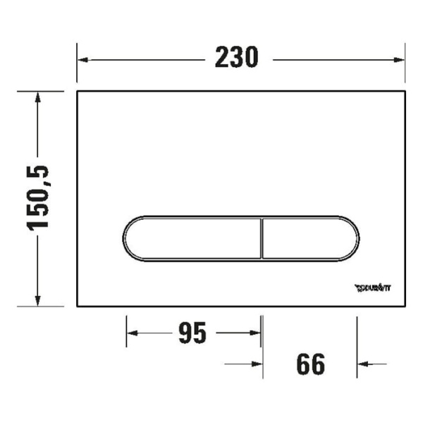 Клавиша смыва Duravit DuraSystem Beta 100 WD5009011000/WF5100011010