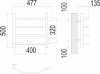 Полотенцесушитель водяной Terminus Виктория П4 400х500 бп320 4670078530042