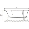 Акриловая ванна 150,4x75,3 см Eurolux Oberony E1015075024