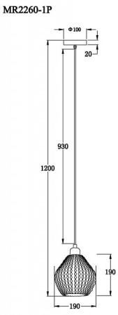 Подвесной светильник MyFar Beata MR2260-1P