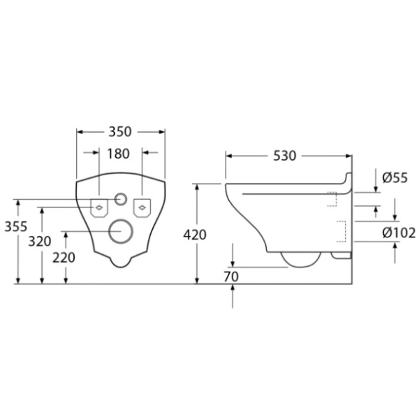 Унитаз подвесной Gustavsberg Estetic C+ GB1183300S0030 безободковый, с сиденьем микролифт, черный глянец