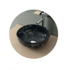 Раковина Nofer Spin 40 23595 круглая черный мрамор