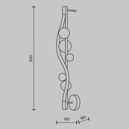 Накладной светильник Maytoni Oasis MOD289WL-L18BS3K