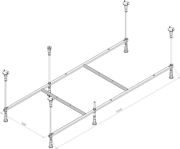 Каркас для ванны AM.PM Func 170x70 W84A-170-070W-R