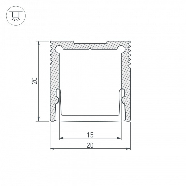 Короб накладной Arlight SL-SLIM 36836