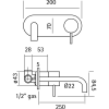 Смеситель для раковины Huber Lynox LX002514D1 сталь