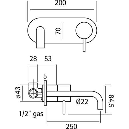 Смеситель для раковины Huber Lynox LX002514D1 сталь