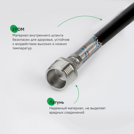 Гибкая подводка Iddis Optima Home 926BBS05ZP хром глянец