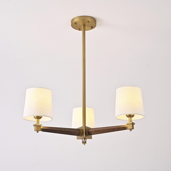 Люстра на штанге Imperiumloft Jorgenson White/Dark wood STAVRA01