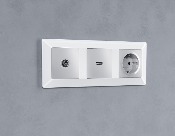 Накладка для ТВ-розетки Ambrella Volt Quant AP4130