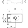 Раковина 40x22 см Ravak Veda Slim 400 XJX01240000
