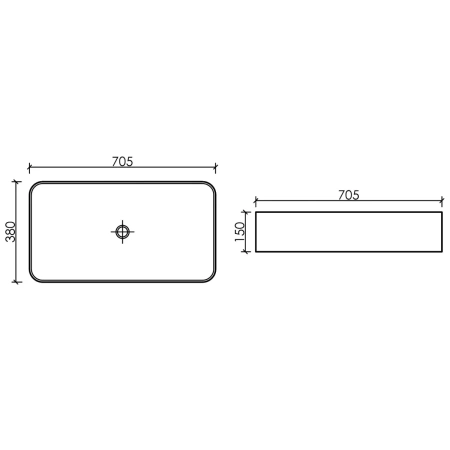 Раковина 70,5x38 см Ceramica Nova Element CN6054MW