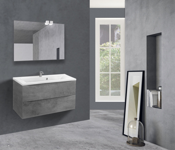 Тумба под раковину Vincea Mia 90 см VMC-2MA900BT серый