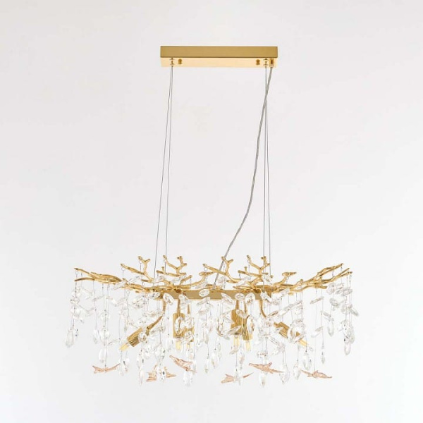 Подвесная люстра Arte Milano Веточка 230210.700.6.E14.D2 GD BUT-Amber