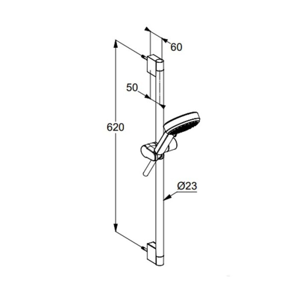 Душевой гарнитур Kludi Dive 6863039-00 черный матовый