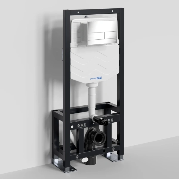 Инсталляция для унитаза WasserKRAFT Dill 61 61TLT.010.ME.CH04 с кнопкой смыва, хром
