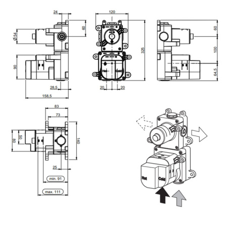 Смеситель Almar High Flow E176003 черный