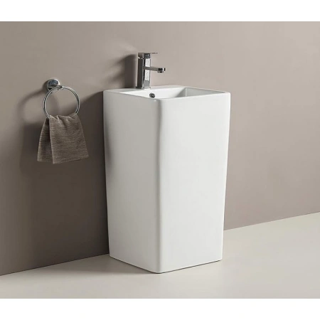 Раковина CeramaLux P7004L 40x40 см, напольная, белый
