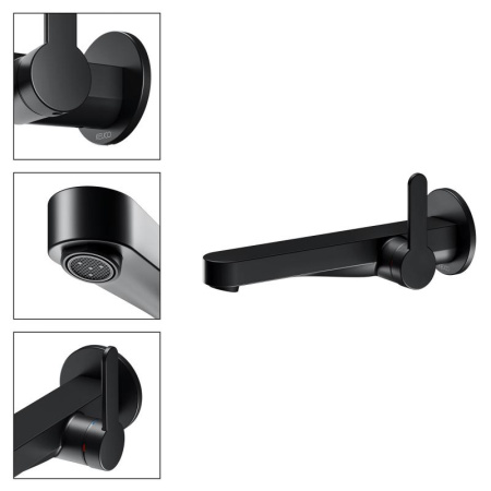 Смеситель для раковины Keuco IXMO Flat 59516371301 черный матовый