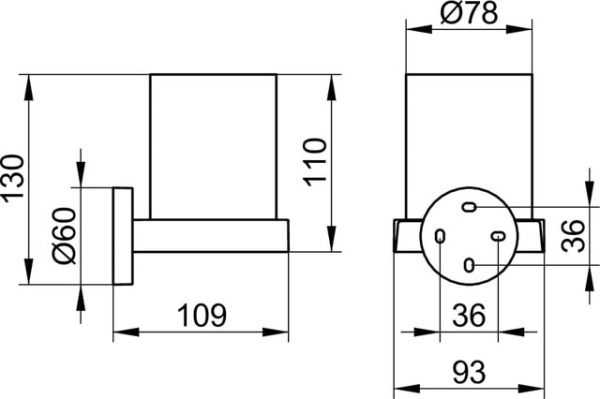 Стакан для зубных щеток Keuco Edition 90 19050019000