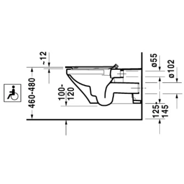 Унитаз подвесной Duravit DuraStyle 2559090000 безободковый, альпийский белый