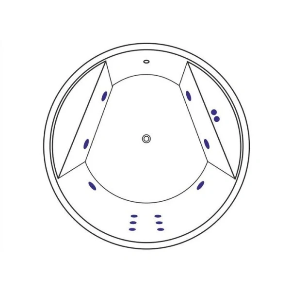 Акриловая ванна Excellent Great Arc 160х160 WAEX.GRE16.LINE.BR бронза, белый