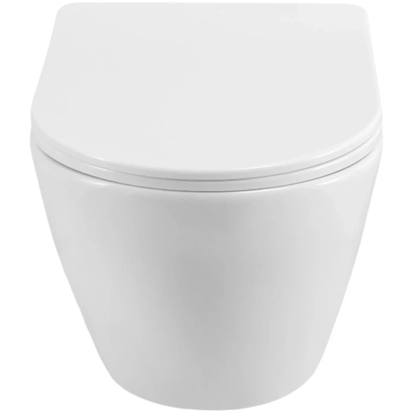 Унитаз подвесной BelBagno Marino BB7026CH-TOR/SC безободковый, торнадо, с сиденьем микролифт, белый