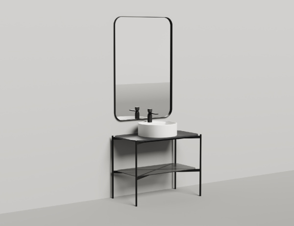 Консоль с зеркалом Salini Grazia 80 27G108 черный/RAL