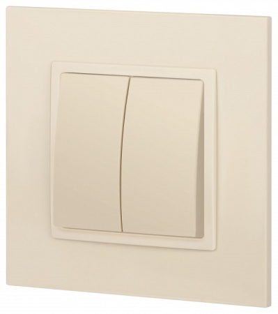 Переключатель двухклавишный без рамки Эра Эра Elegance 14-1106-02