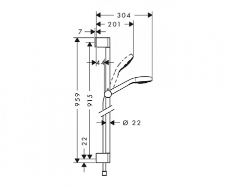Душевой гарнитур hansgrohe Croma 110 Select S Vario 26572400