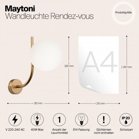 Бра Maytoni Рандеву MOD109WL-01BS