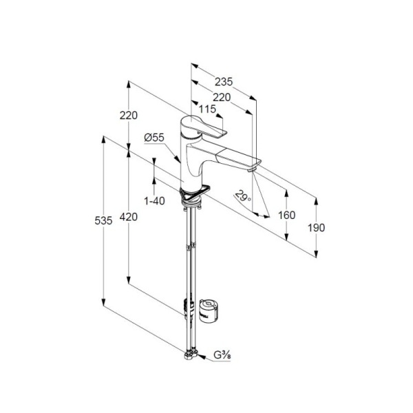 Смеситель для кухни Kludi Mix 329430575