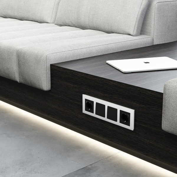 Рамка на 4 поста Werkel Senso (белый стекло soft-touch) W0043101