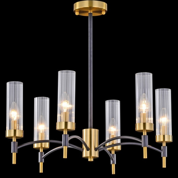 Люстра на штанге ILLUMICO BRASS TUBO IL5177-6PLS-29 BRASS TUBO